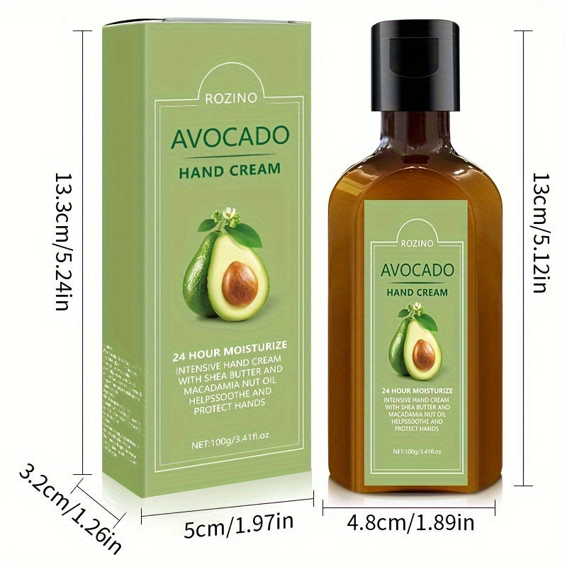 Avokado qo‘l kremi 100g Ultra-moisturizing, aromatsiz, glitserin, E vitamini, quruq qo‘llar uchun