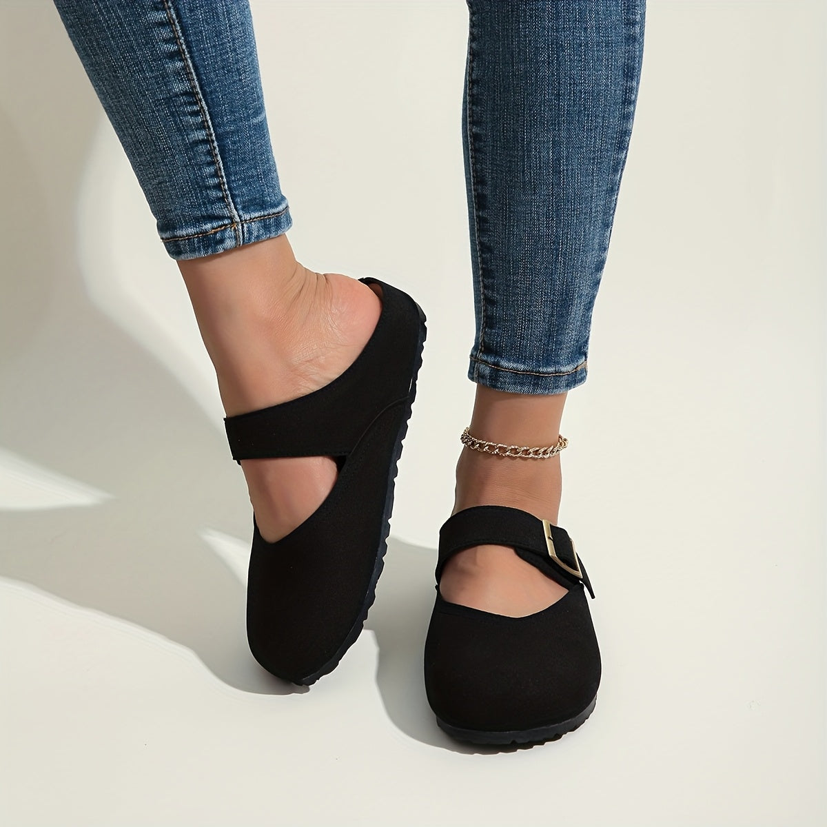 Women's Slip-On Platform Sandals with Adjustable Buckle Yellow Casual Comfort