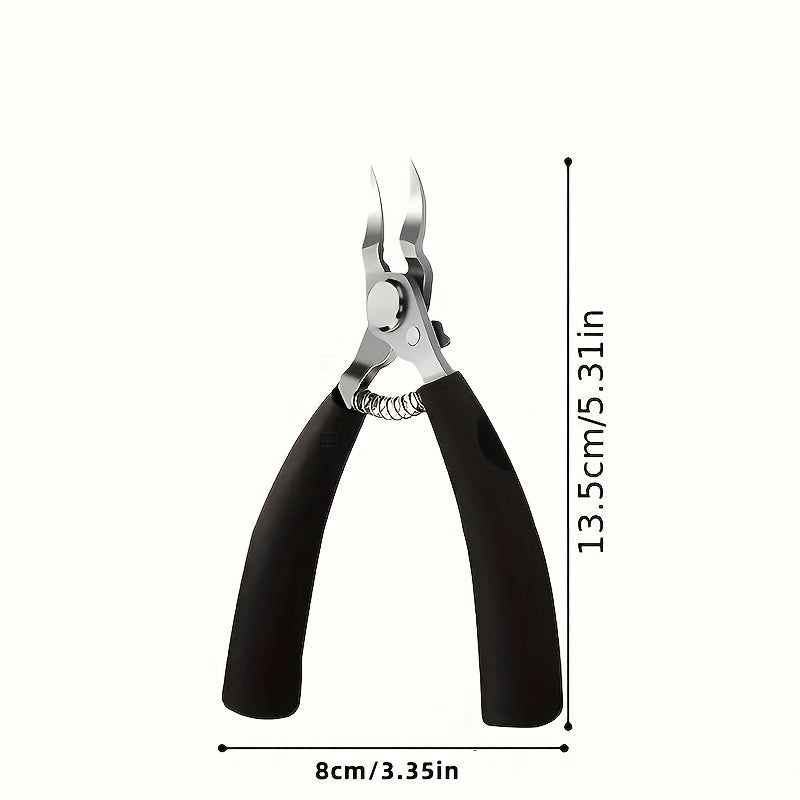 Stainless Steel Toenail Clippers for Thick Nails, Curved Blade, Professional