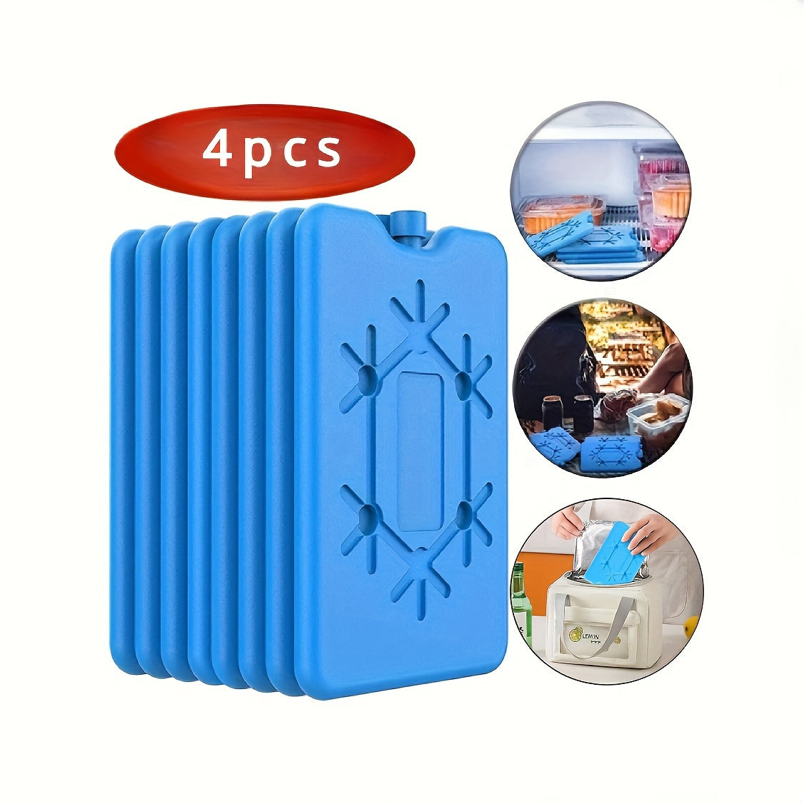 Caja de hielo reutilizable de 200ml y 400ml para almacenamiento en frío y conservación de frescura