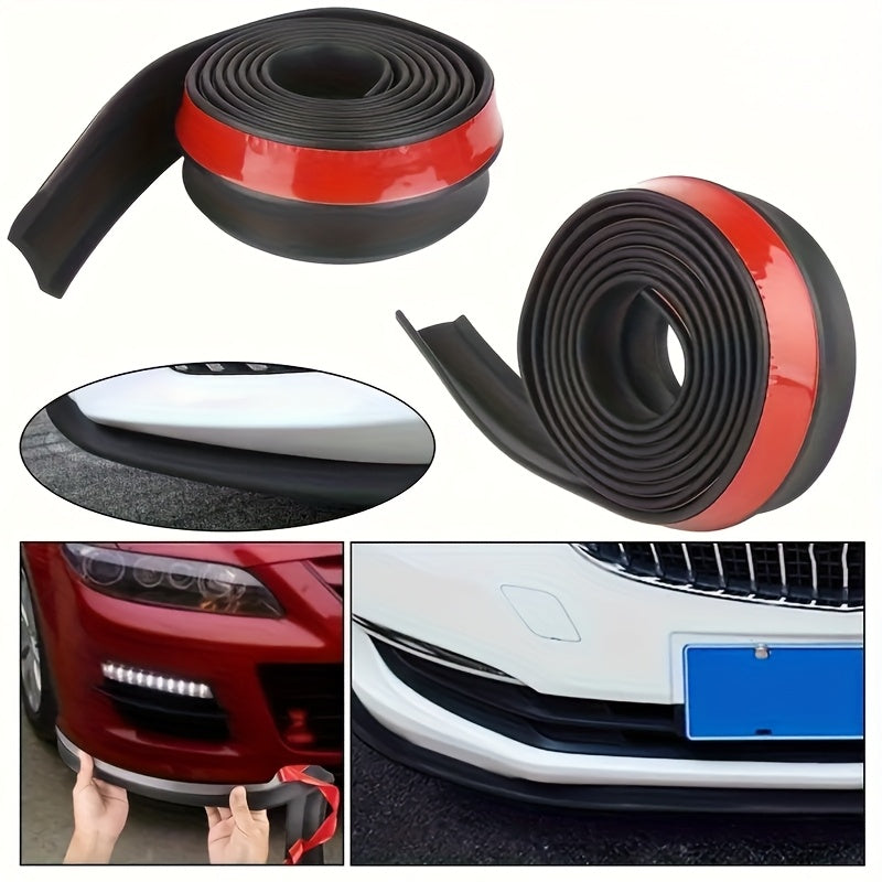 Car Front Bumper Protector Strip 2.5m Rubber Scratch Kick Anti-Damage