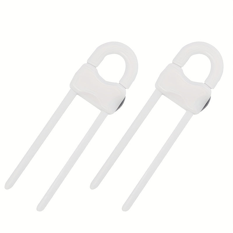 4-Pack Adjustable U-Latch Safety Locks for Cabinets and Drawers