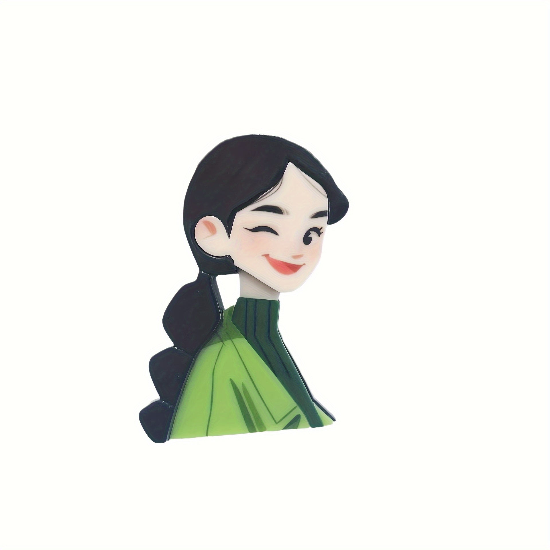 Acrylic Brooch Pin Twisted Braid Design for Fashion Anime Cosplay Accessories