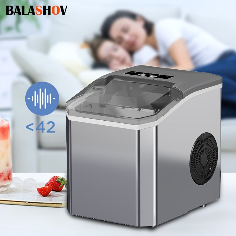 Portable Ice Maker Self-Cleaning Bullet Ice 9 Cubes in 8 Minutes Small Kitchen Bar