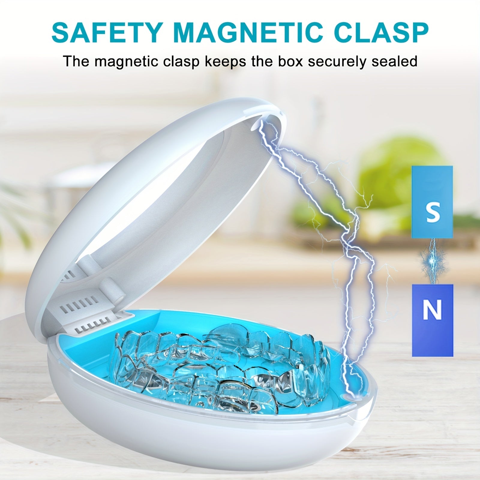 Estuche de limpieza para retener LED UV con tecnología UVC y batería recargable