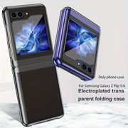 Electroplated Transparent Folding Phone Case for Samsung Galaxy Z Flip Series