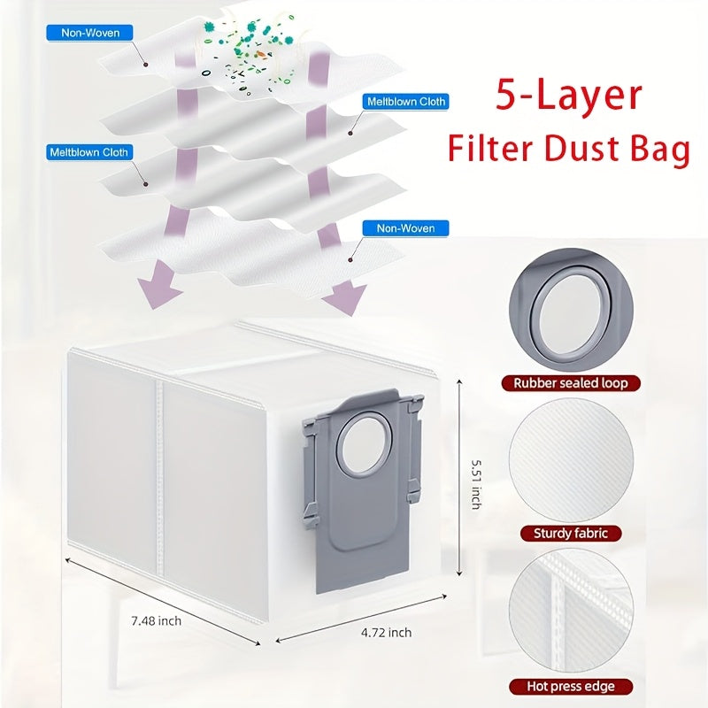 Robotic tozalash qurilmalari uchun 25 ta bo'lakli vakuum tozalash aksessuarlar to'plami, cho'tkalar, filtrlashlar, mop mato.