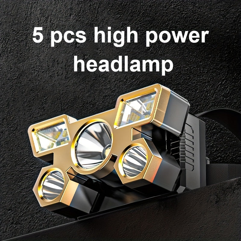 Ultra-Bright LED Headlamp Rechargeable USB Camping Running Night Fishing