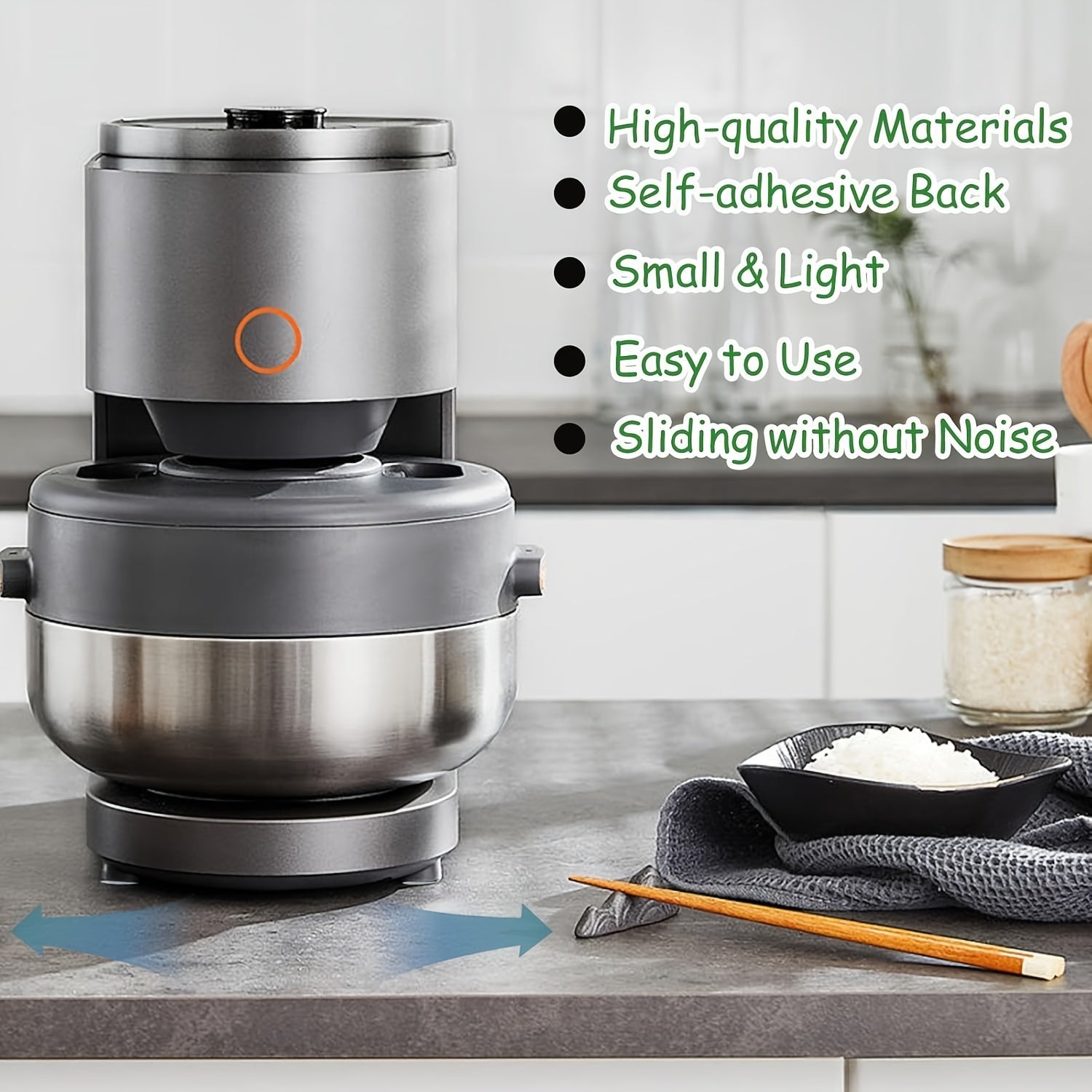 36 piezas de deslizadores autoadhesivos para utensilios de cocina con 3 tamaños para encimeras y electrodomésticos