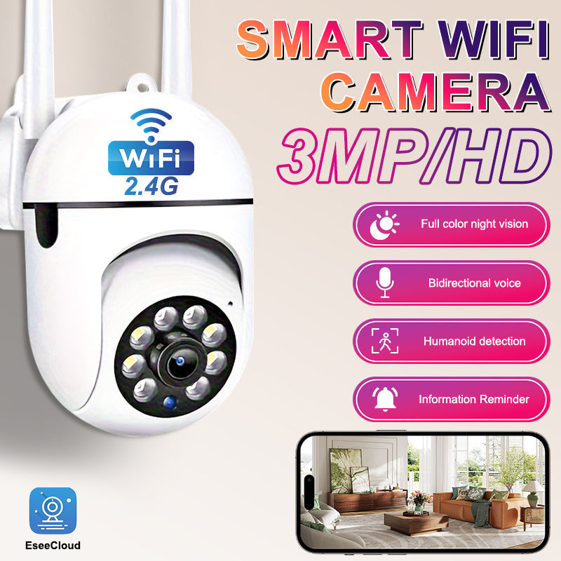Indoor 1440p HD WiFi Security Camera with PTZ Night Vision Two-Way Audio