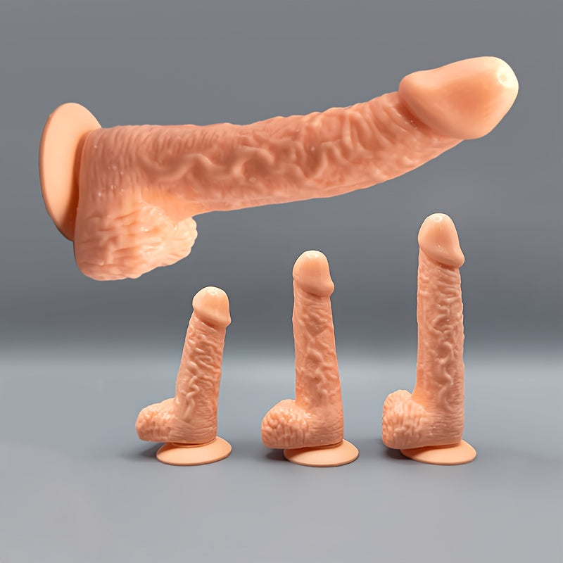Female Silicone Realistic Dildo with Suction Cup for Vaginal and Anal Pleasure