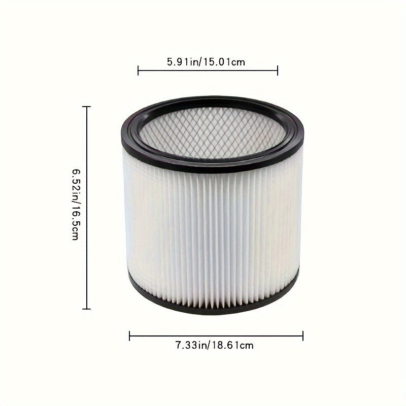 Replacement Cartridge Filter for Wet Dry Vacuum 18.93 L and Larger Washable Mesh