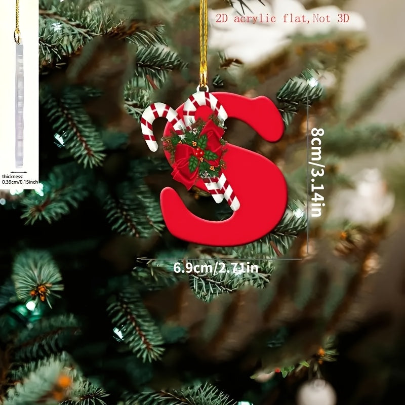 26pcs Acrylic Christmas Tree Ornaments Hanging Pendants for Home and Party Decoration