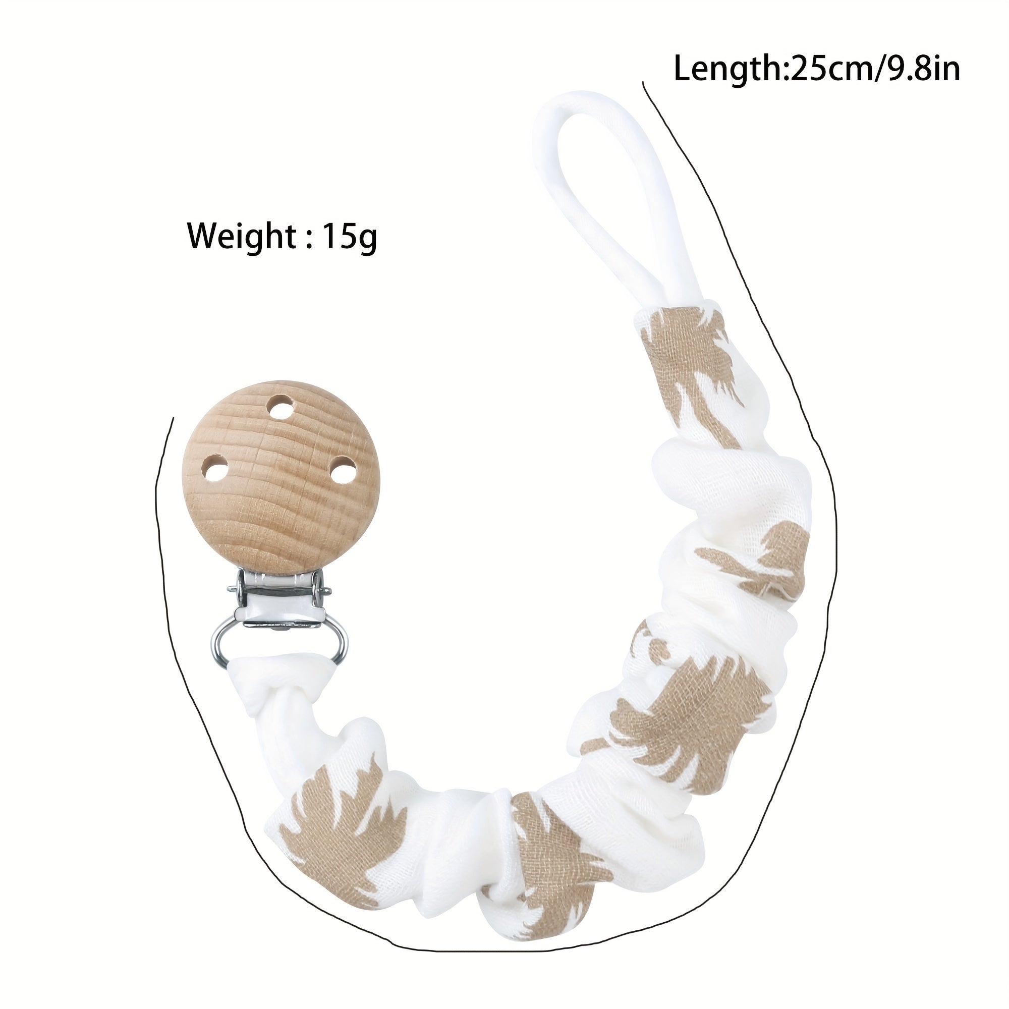 Soft Muslin Ruffle Pacifier Clip for Baby Girls and Boys Christmas Halloween Thanksgiving Easter Gift