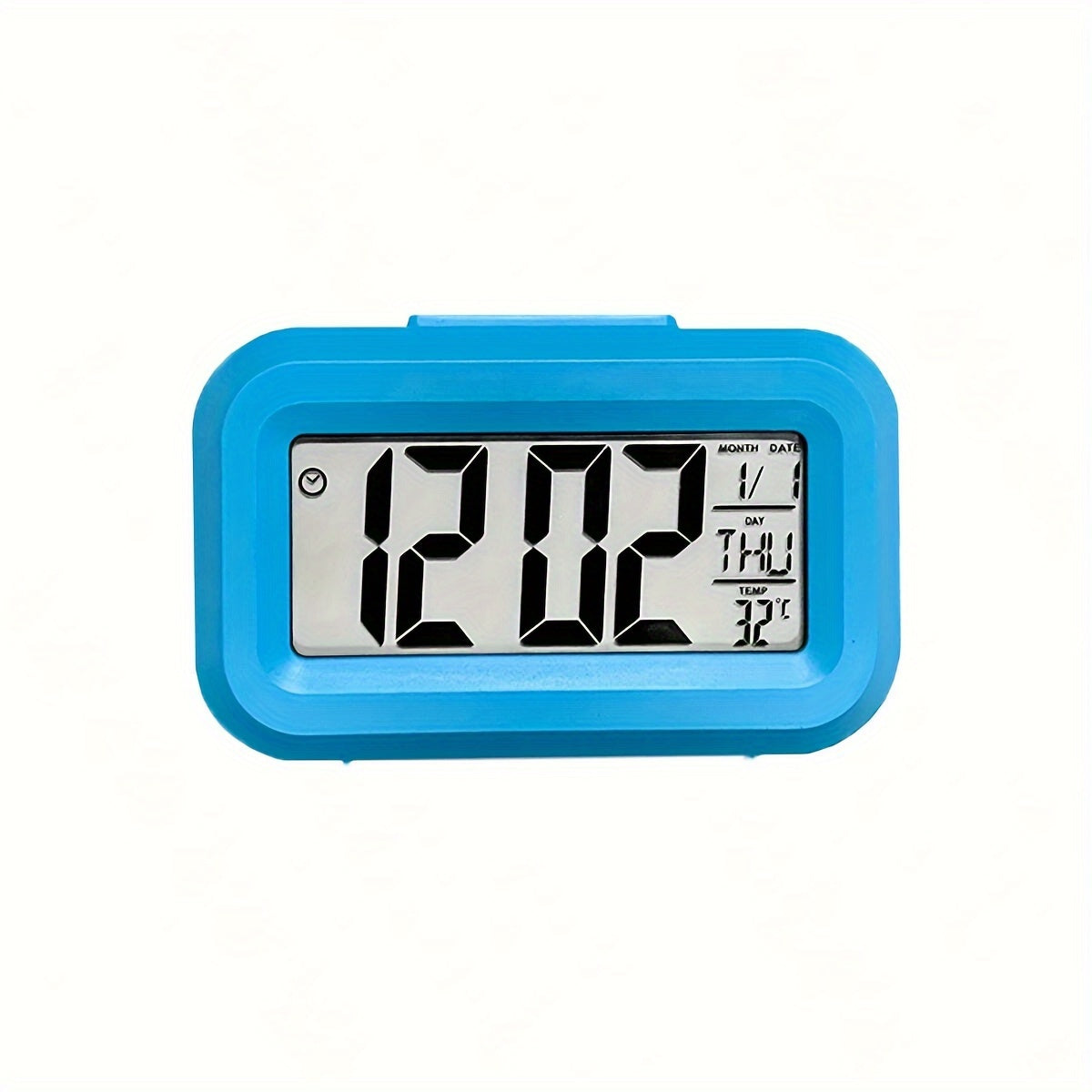 Pink Mini LED Desk Clock with Backlight Temperature Calendar Digital Display Battery-Powered