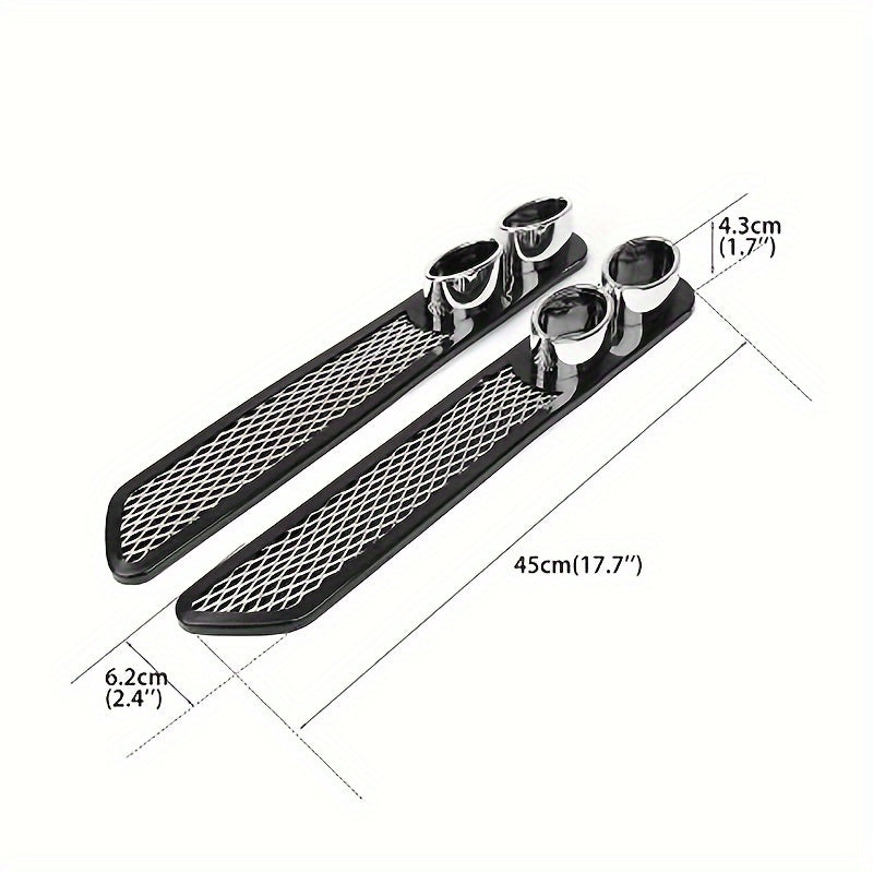 Universal Car Exhaust Grille Fake Decoration Pipe Air Port Chrome Finish