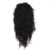 Long Fluffy Afro Wig with Bangs for Men Halloween Cosplay Rave Party Black Blonde
