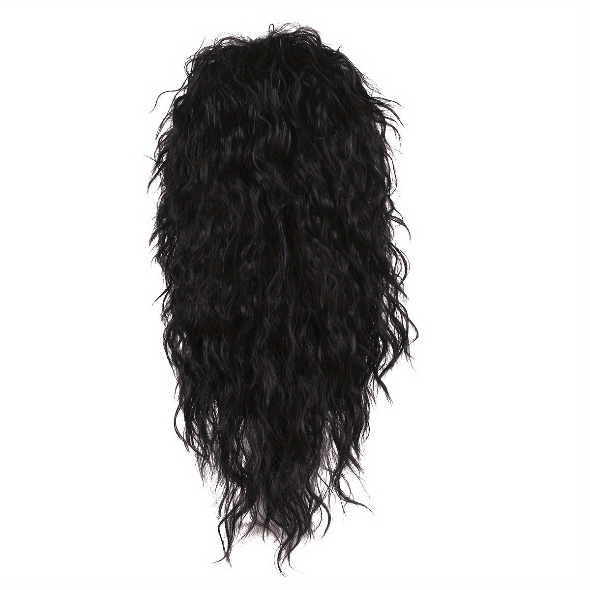 Long Fluffy Afro Wig with Bangs for Men Halloween Cosplay Rave Party Black Blonde