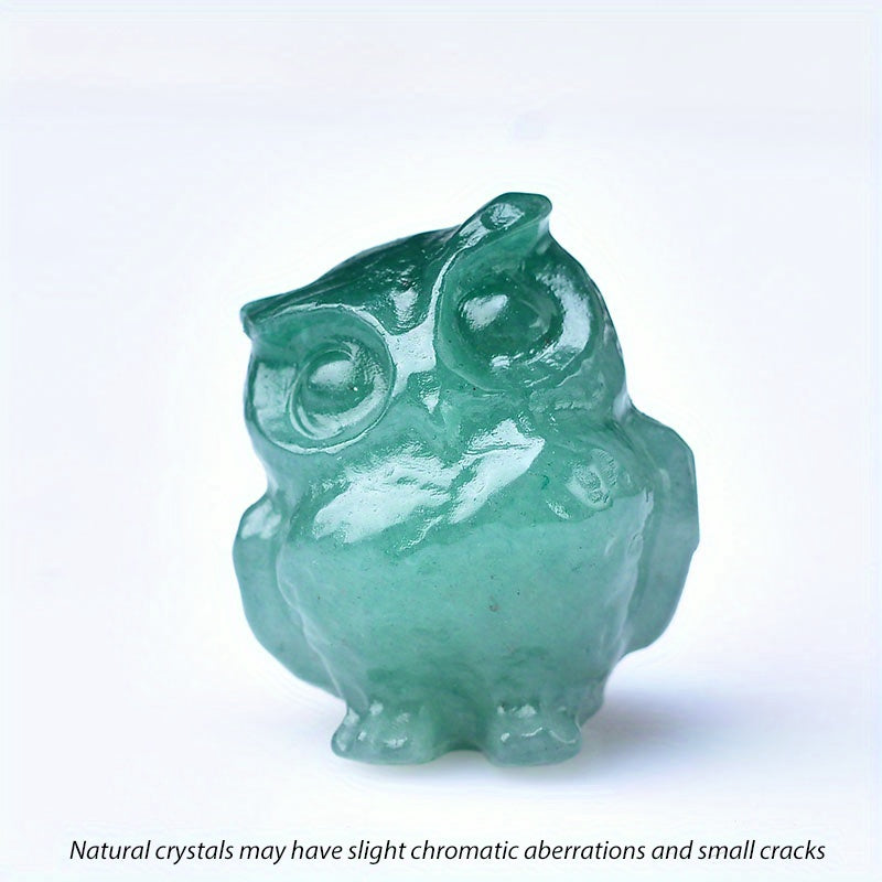 Crystal Carved Owl Figurine for Home Decor and Gift