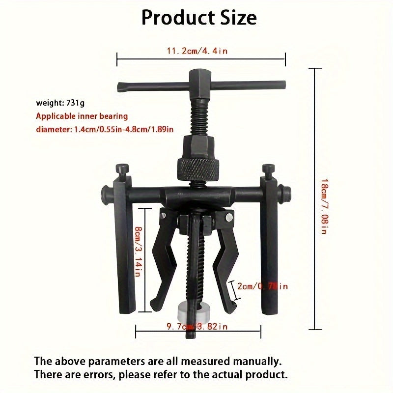 Multi-Functional Inner Hole Bearing Three-Jaw Puller Handheld Automotive Disassembly Tool
