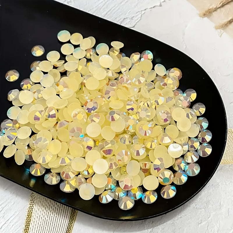 14400 Aralash Rangli Shisha Rhinestones Yassi Orqa uchun Hunarlar, Tirnoq San'ati, Kiyim-kechak, Poyabzal, Aksesuarlar