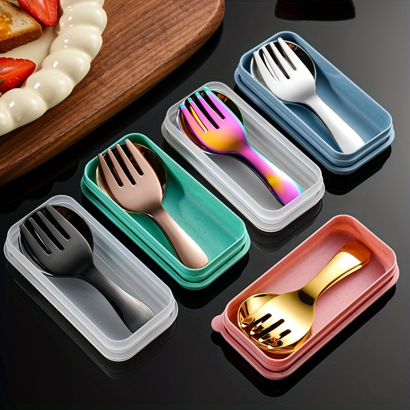 Stainless Steel Cutlery Set 3 Pieces with Box for Travel and Parties