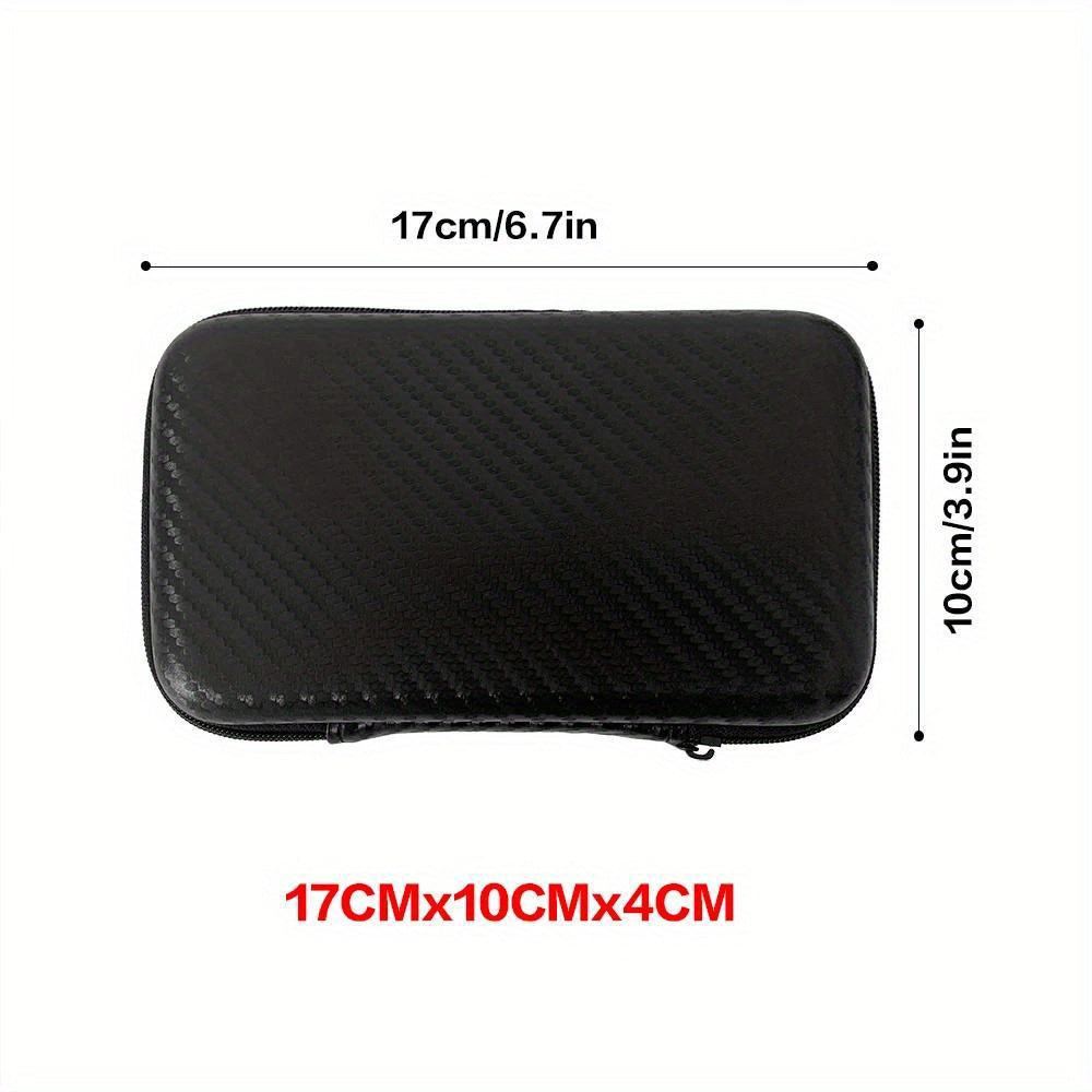 Чемодан для хранения набора инструментов для ремонта автомобиля с узором из карбона и застежками-молниями