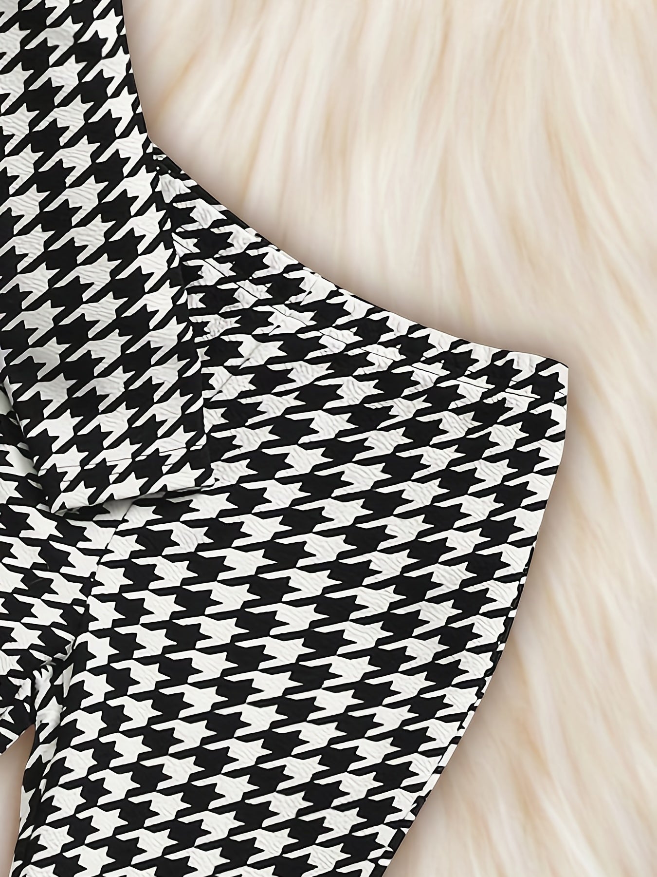 Девочки набор топа и брюк с длинным рукавом и принтом в виде сердечек и гусиной лапки для весны и осени