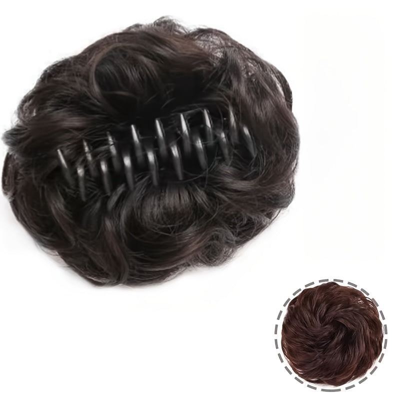Women's Voluminous Scrunchie Wig High-Temperature Fiber Natural-Looking Bun Extension