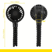 Silicone Personal Wearable Fan USB Rechargeable Portable Handheld Cooler