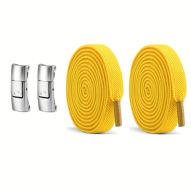 Unisex Elastic Shoe Laces Set with Buckles and Bands for Casual and Sports Shoes