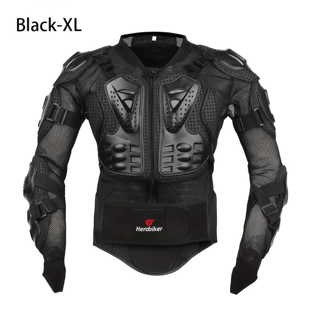Men's Motorcycle Jacket Lightweight Breathable Polyamide Protective Armor Black Size M-XXXL