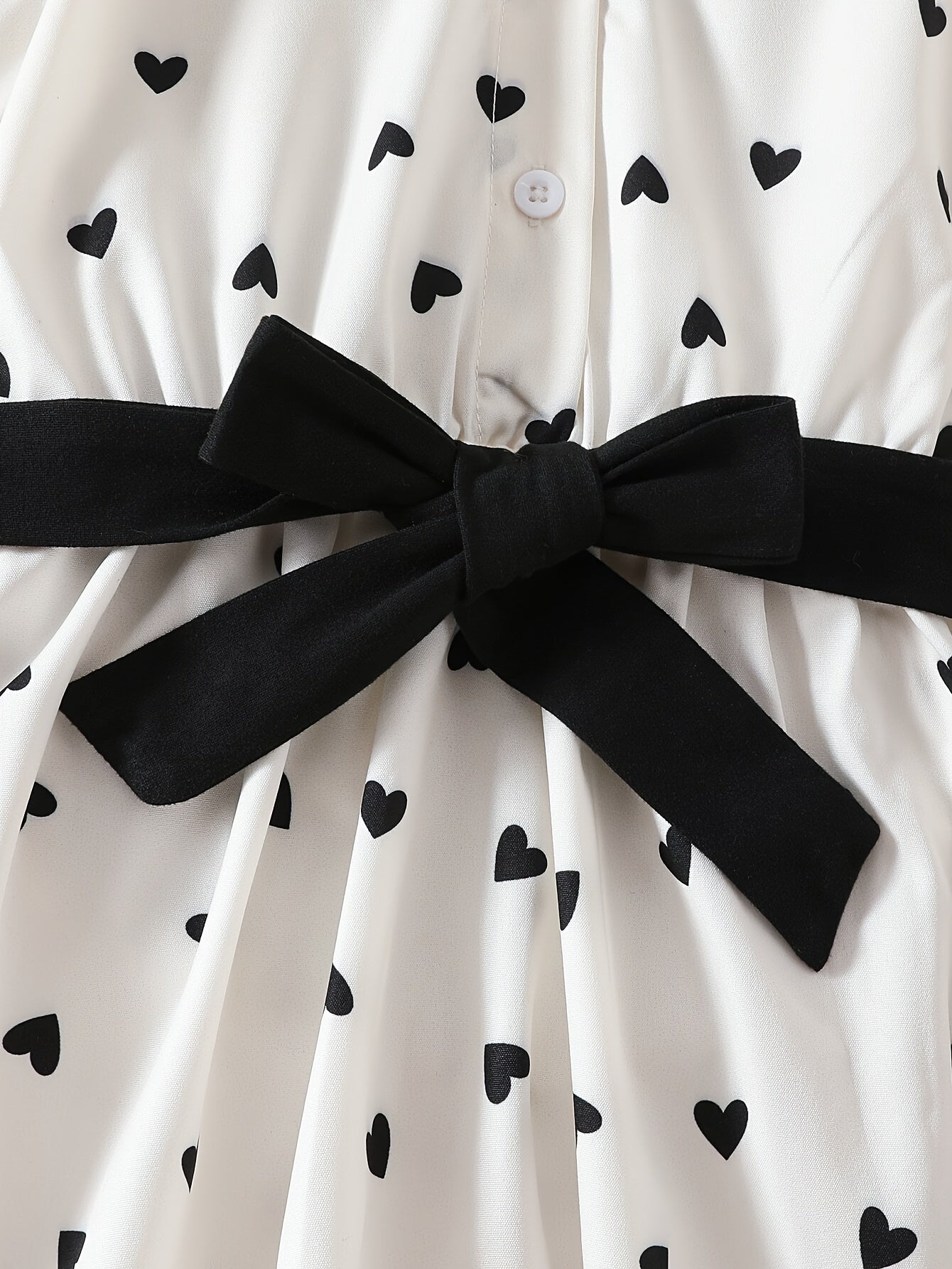 Girls' 2-Piece Set Heart Print Top and Solid Pants Spring Fall Machine Washable Outdoor