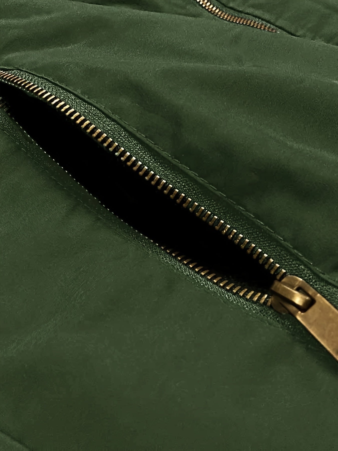 Plus Size Men's Lightweight Bomber Jacket with Zipper Closure and Baseball Collar for Fall Winter Casual Wear