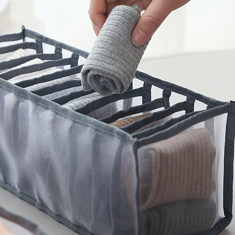 Fabric Storage Baskets for Clothing Organization Large Capacity with Compartments