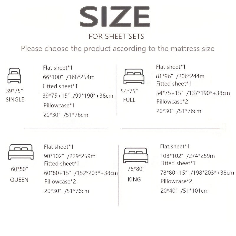 Luxury Striped Sheet Set 4 Pieces 1800 Thread Count Microfiber Deep Pockets Breathable