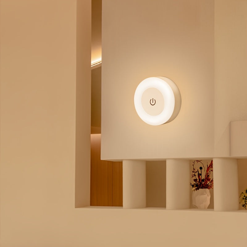 Rechargeable USB Night Light with Touch Switch Adjustable Brightness Indoor Wall Lamp Portable Modern Lighting