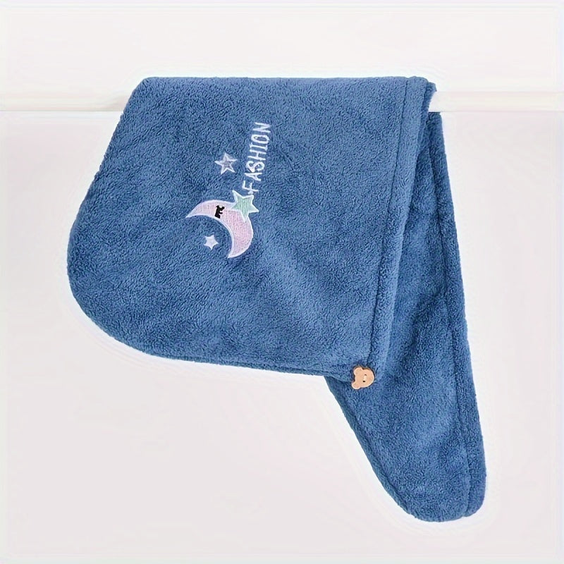 Women's Microfiber Hair Turban Cap Soft Coral Fleece Adjustable Hair Wrap for Shower Spa