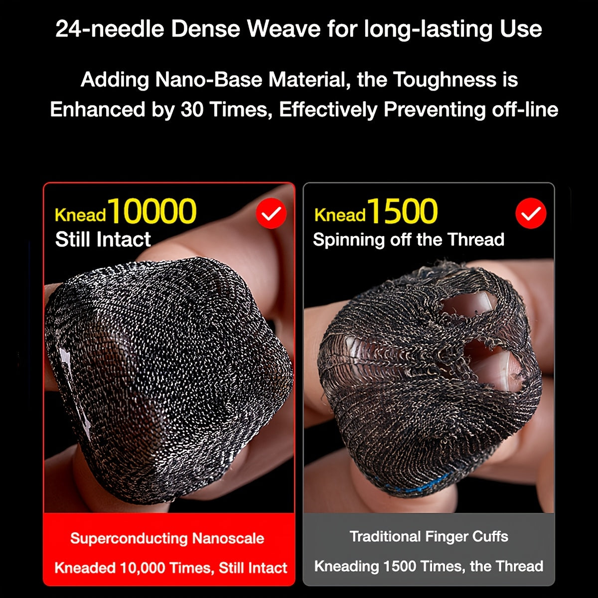 Game Finger Sleeves with Dragon Pattern, Carbon Fiber Material, Breathable, for Mobile Gaming