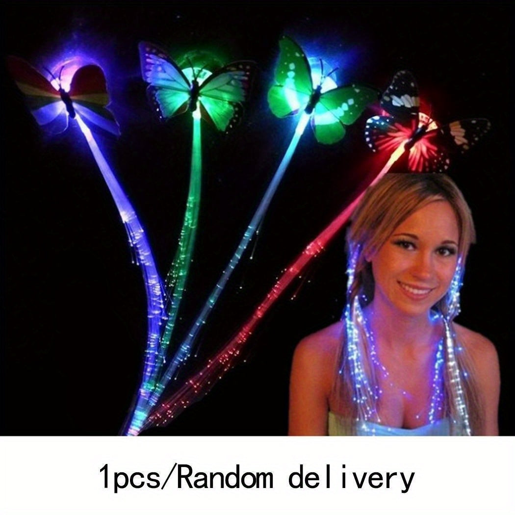 LED Hair Clips Butterfly Light Braids Multicolor Glowing Hair Accessories for Festivals Parties