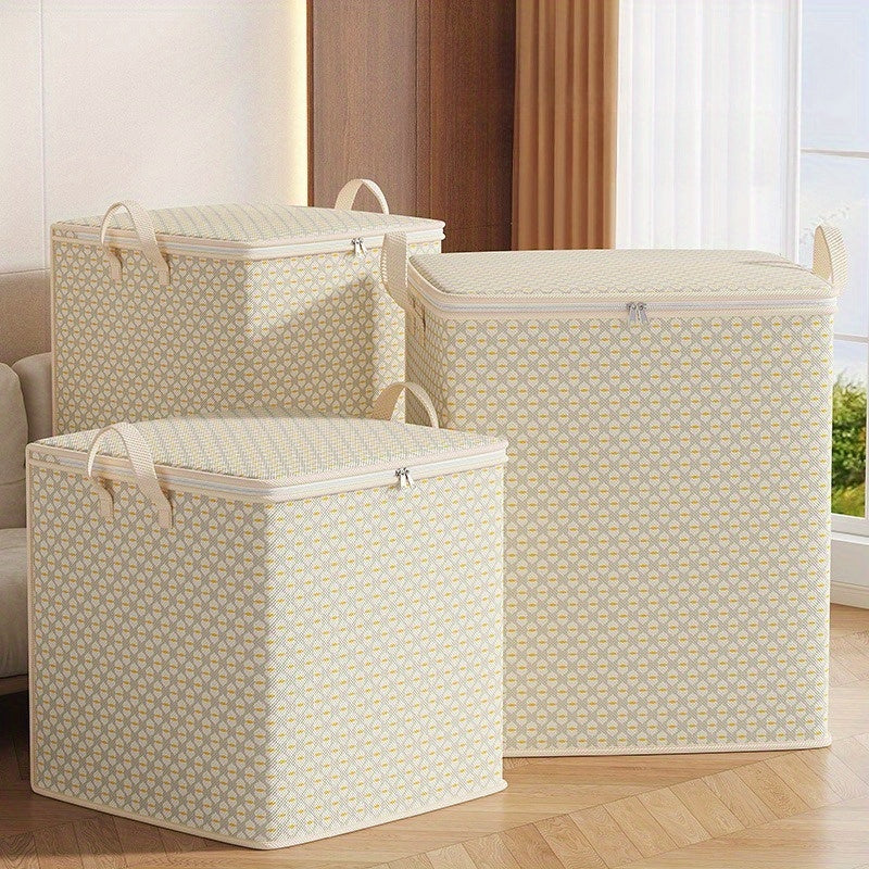 Foldable Storage Bag Waterproof Soft Fabric with Wide Handles for Clothing Bedding Toys