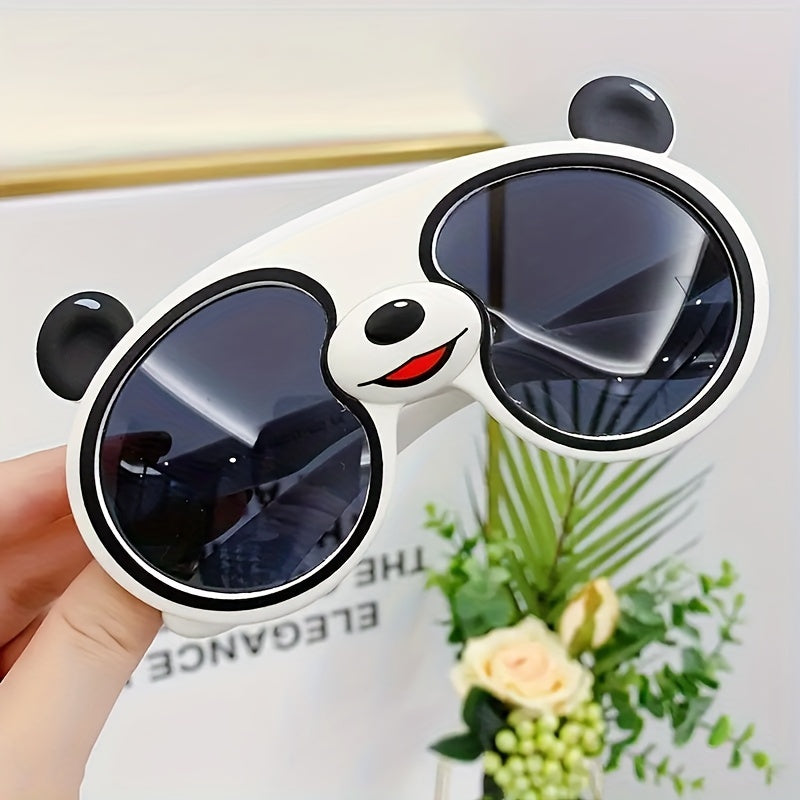 Kids' Cartoon Panda Glasses for Children with Optional Case Multi-Color Plastic Casual