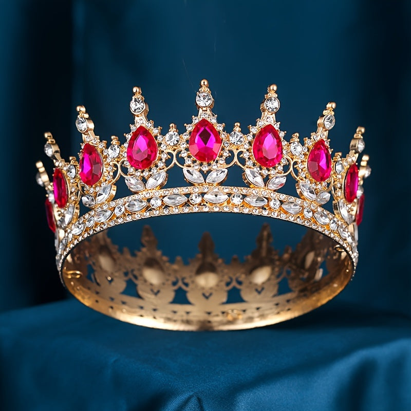 Rhinestone Tiara for Women Wedding Prom Bridal Hair Accessory Elegant Crown