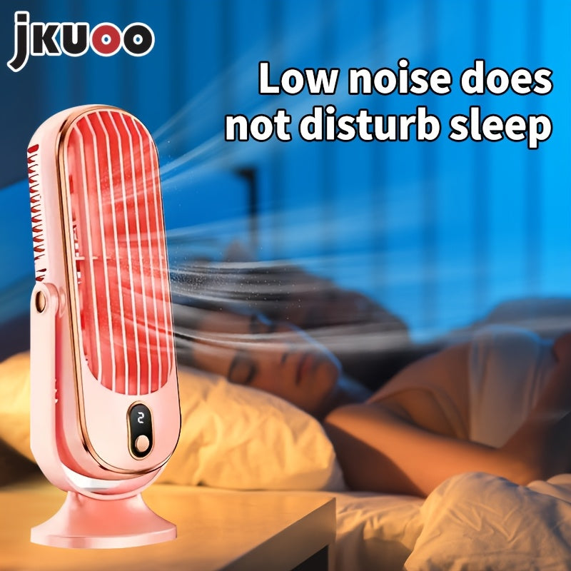 Wireless USB Rechargeable Desktop Mini Fan with 5-Speed Adjustment for Indoor and Outdoor Use