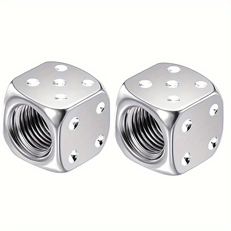 2PCS Colorful Aluminum Alloy Tire Valve Caps for Cars Bicycles Trucks