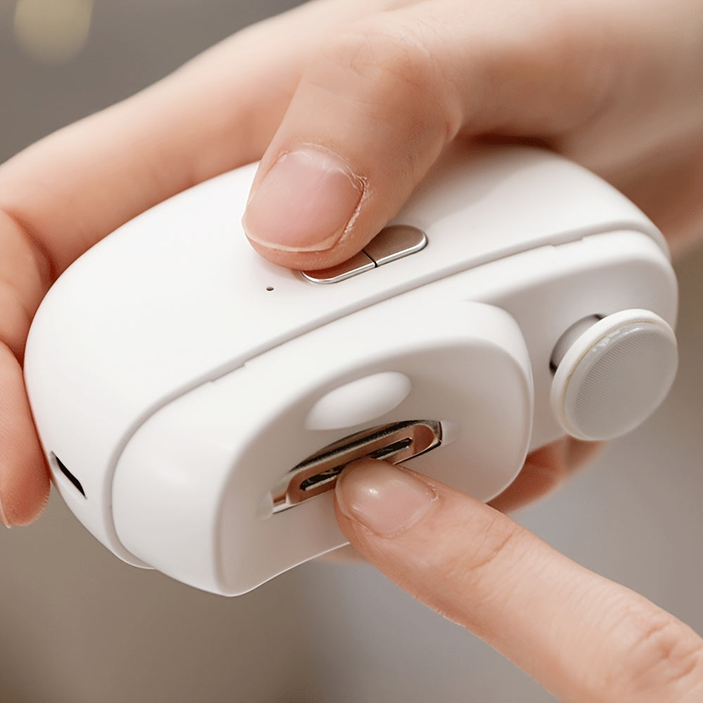 Electric Nail Clipper and Polisher Portable USB Rechargeable with Nail Debris Storage