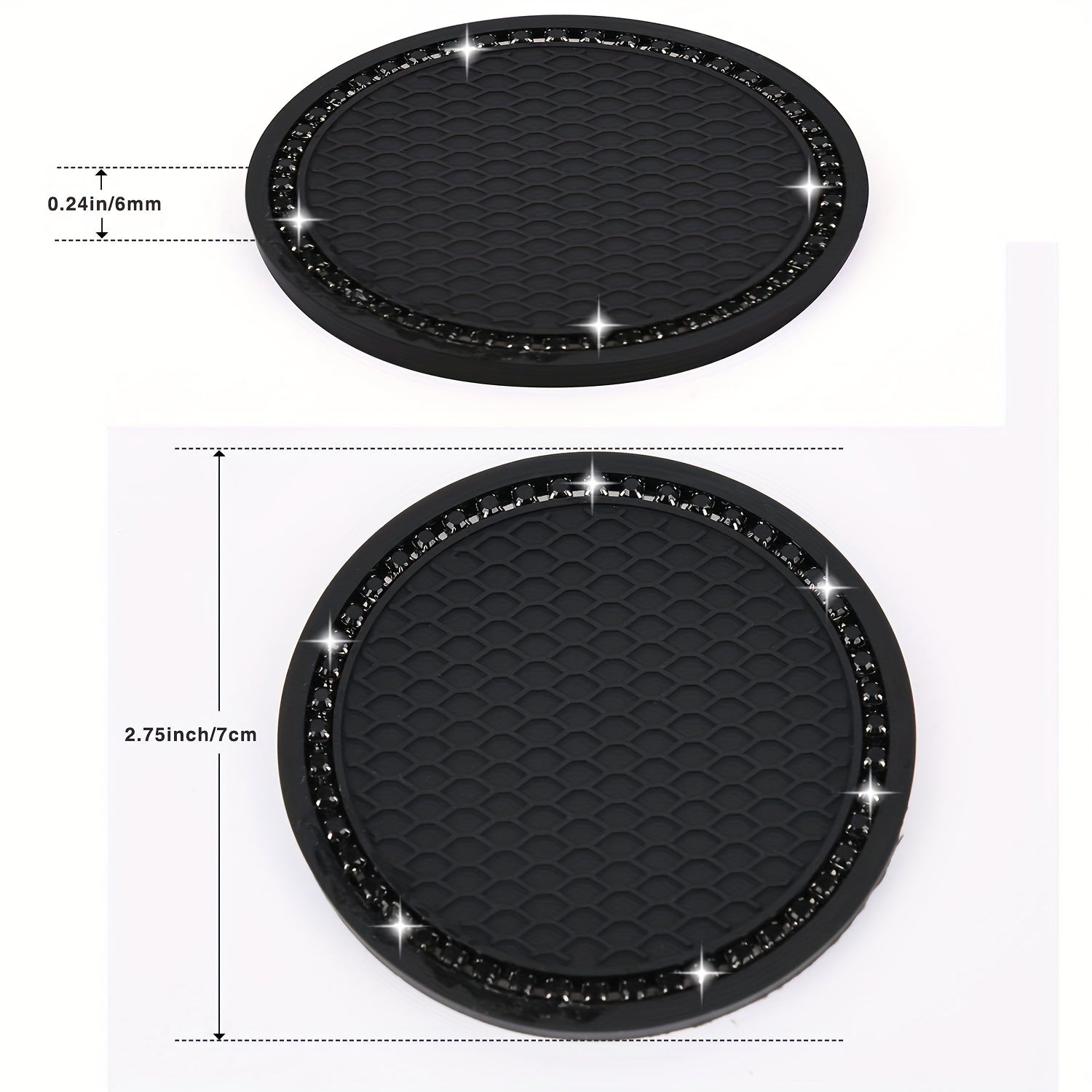 4 dona Silikon Kristal Rhinestone Avtomobil Qoplamalari Universal Transport Aksesuarlar