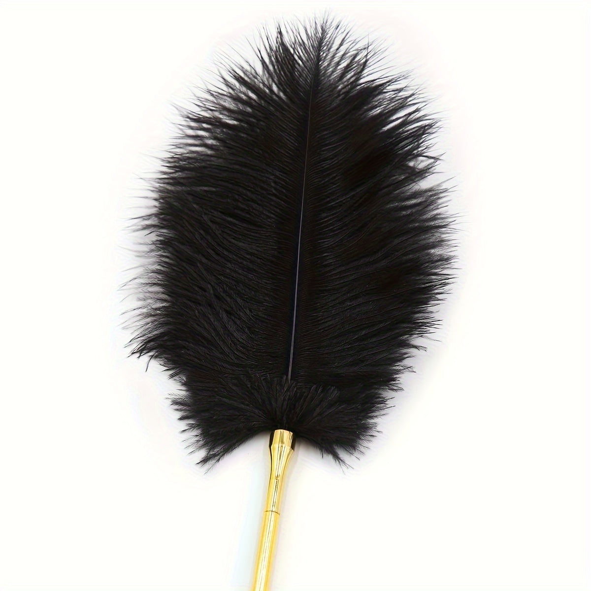 Black Feather Teasing Stick for Women and Couples Intimate Play Accessory
