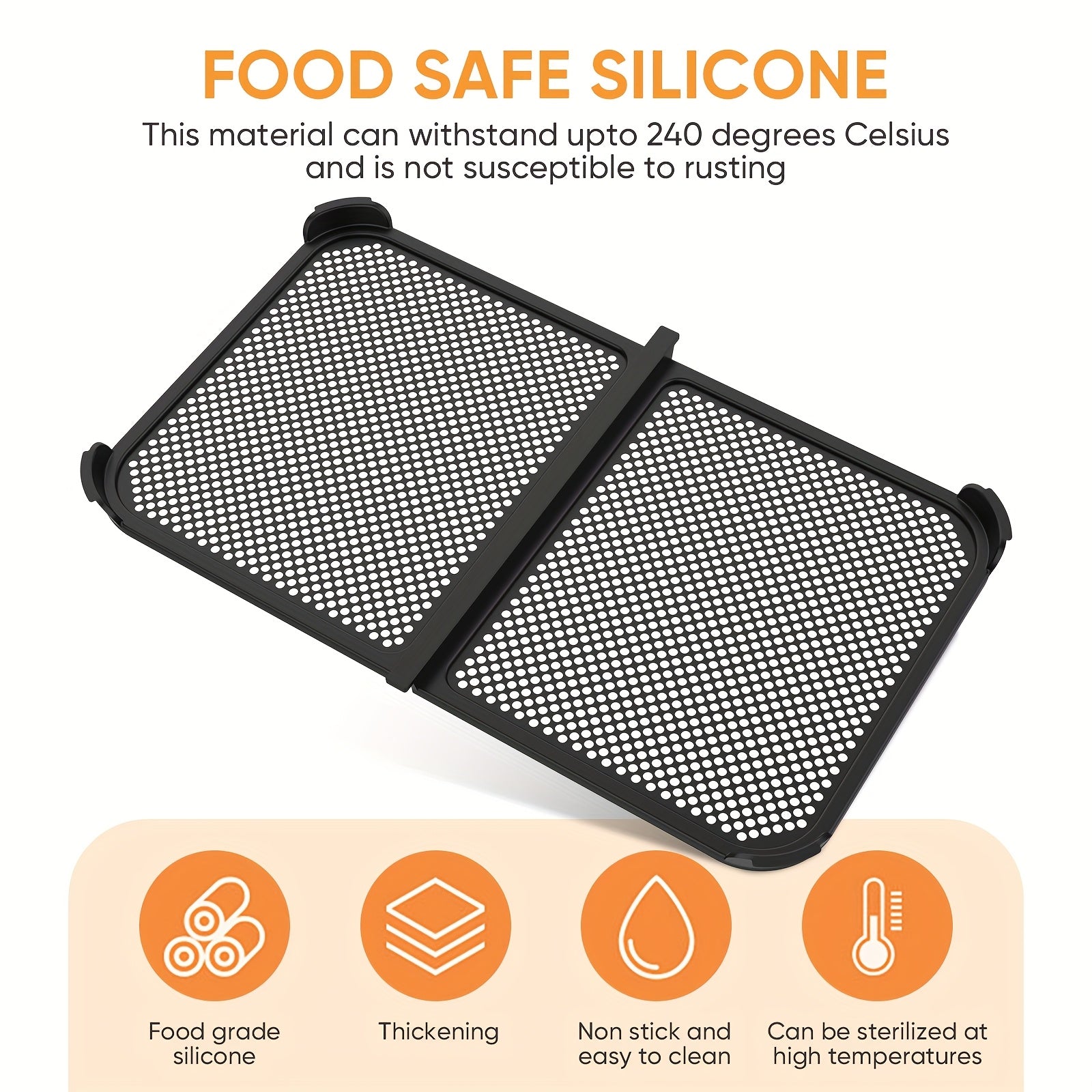 Protector de salpicaduras de silicona para freidora de aire, cubierta de malla reutilizable y plegable