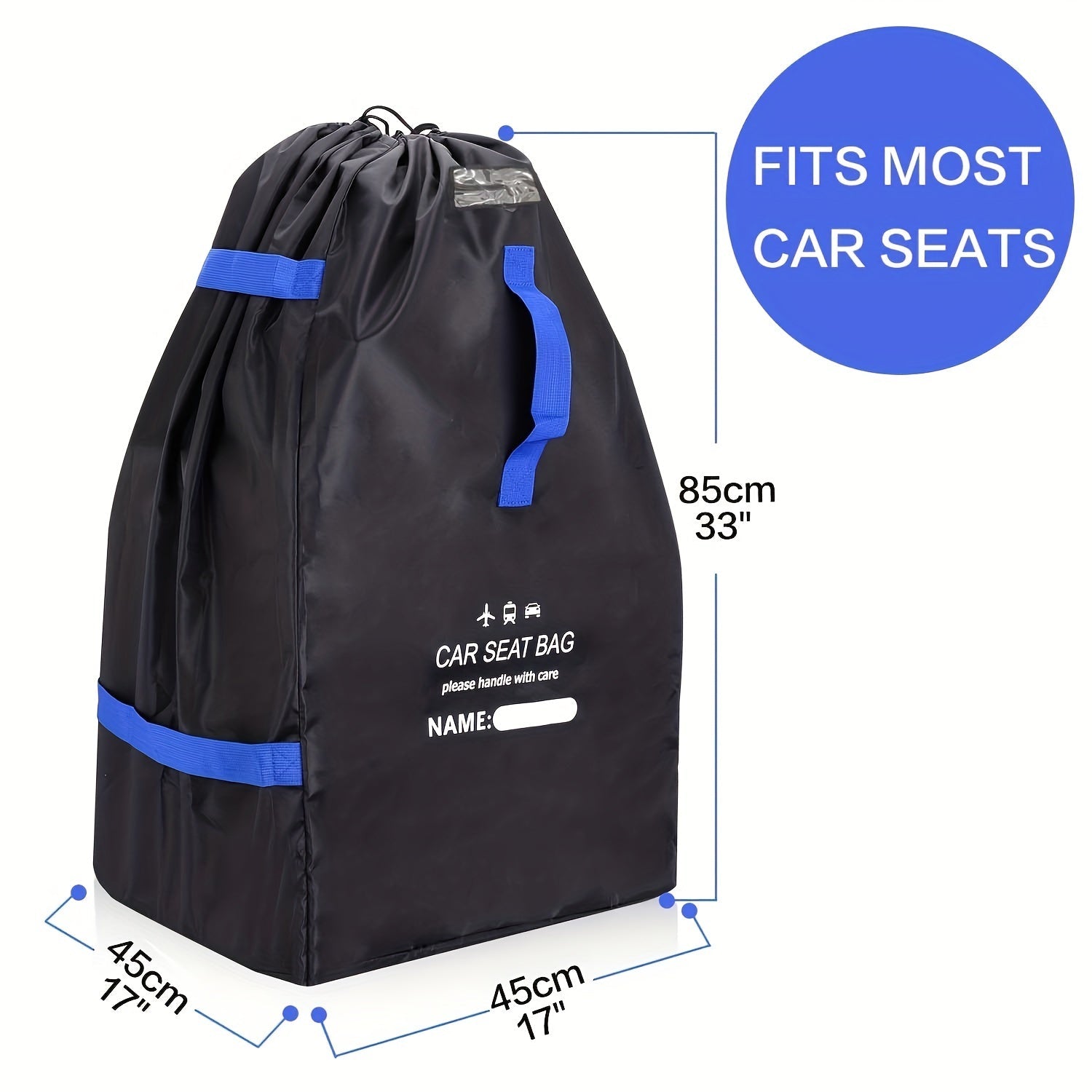 Large Waterproof Car Seat Travel Bag with Double Stroller Design and Accessories
